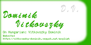 dominik vitkovszky business card